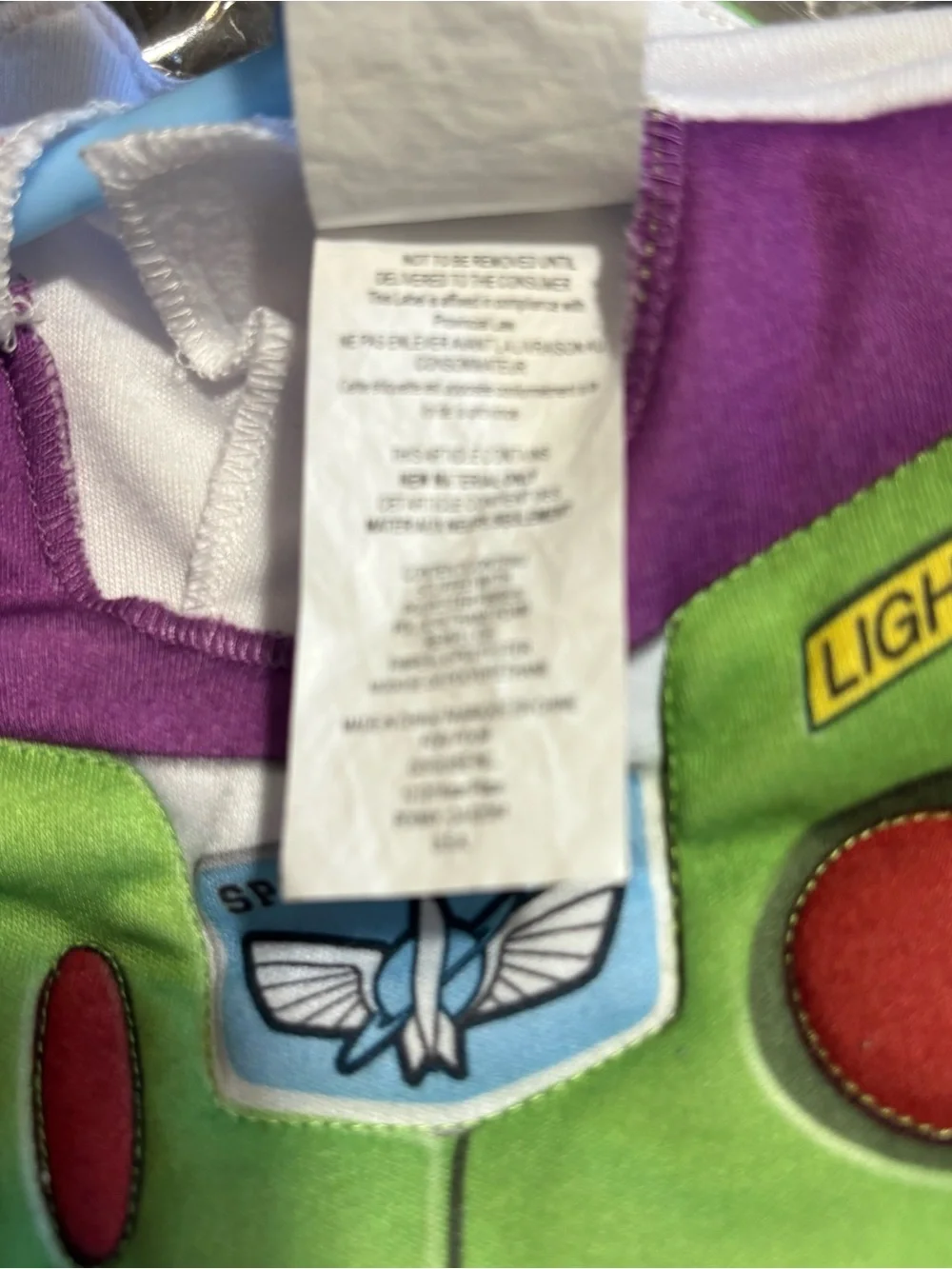 Disney Baby 2T Toy Story Buzz Lightyear-Inspired Outfit -White, Green & Purple